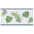 thumbnail image 3 of Authentic Hotel and Spa  Turkish Cotton Palm Fronds Embroidered Teal Blue 4-piece Bath Towel Set, 3 of 3