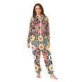 thumbnail image 2 of FORMRS Onesies Pajama for Adults Unisex Hoodie Winter Jumpsuit One Piece Sleepwear, Sizes S-2XL, Colorful Floral Pattern, 2 of 7