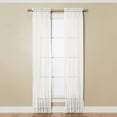 thumbnail image 2 of Miller Curtains  Angelica 108-inch Rod Pocket Sheer Panel Coal, 2 of 5