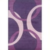 "Hawthorne Collection 5 x 77"" Kids Area Rug in Purple and Baby Pink"