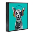 thumbnail image 2 of Stupell Industries Contemporary Jammin' Pup on Blue Black Framed Giclee Art, 12 x 12, by Lorenzo Collective, 2 of 8