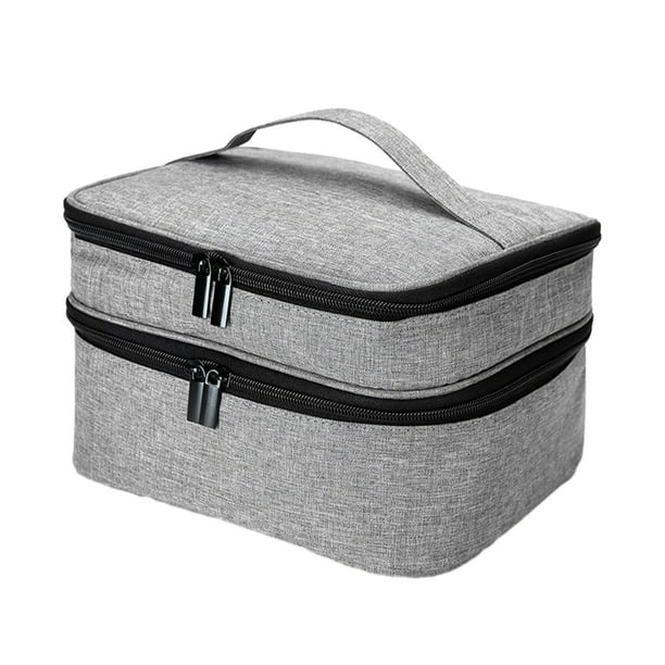 Minnieouse Bolsa organizadora de esmalte de uñas, práctica y cómoda, ampliamente utilizada, hecha con poliéster, fácil de llevar Envolturas para manijas de equipaje Gris claro