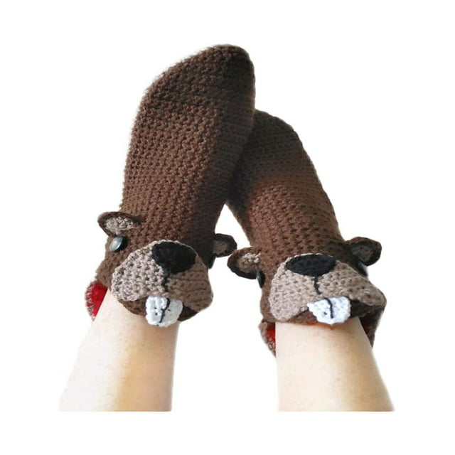 Knitted Crocodile Socks 3D Animal Socks Knitting Pattern Socks Fun Christmas Gift to Kids Adults