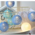thumbnail image 4 of Cotton Balls String Color Led Lights 1 Pcs,Christmas Hanging Lamp Decor,Dorm Decor Flashing Led Cotton Ball Lights,Hanging Lights Cotton Balls for Festival Wedding Party Decor,20 Led 10 ft,Blue, 4 of 7