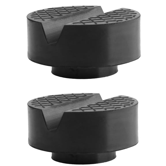 AUTOXBERT 2Pcs Jack Rubber Pad Disk For Jacking Stands Slotted Rail Floor Car Lift Adapter