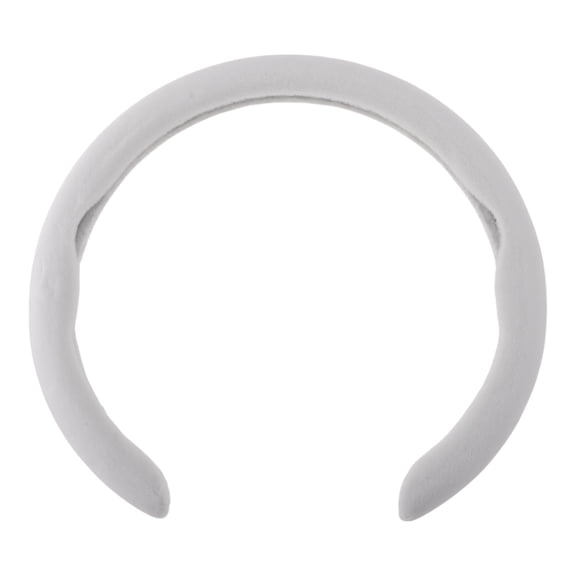 Unique Bargains Plush Steering Wheel Cover ABS Car Steering Wheel Protector 14.96" White 1 Pc