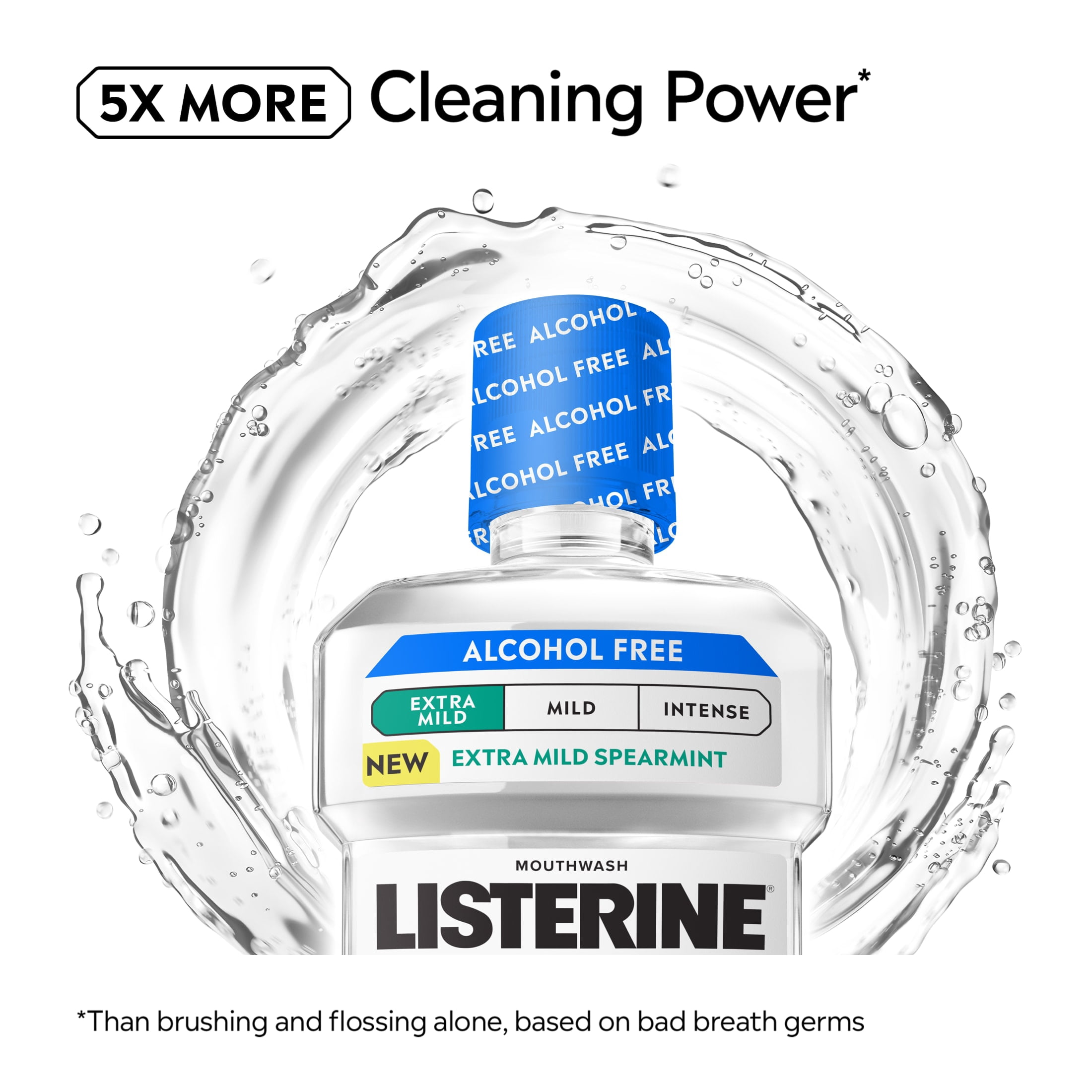 Listerine Freshburst Alcohol-Free Extra Mild Mouthwash, Mint, 500ml