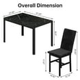thumbnail image 6 of Baxluxe 4-Person Dining Table and Chairs Set, Faux Marble Kitchen Table with 4 Velvet Dining Chairs, Rectangle Dining Table Set for 4, 5 Pieces Dinette Set for Breakfast Nook, Apartment, Black, 6 of 7