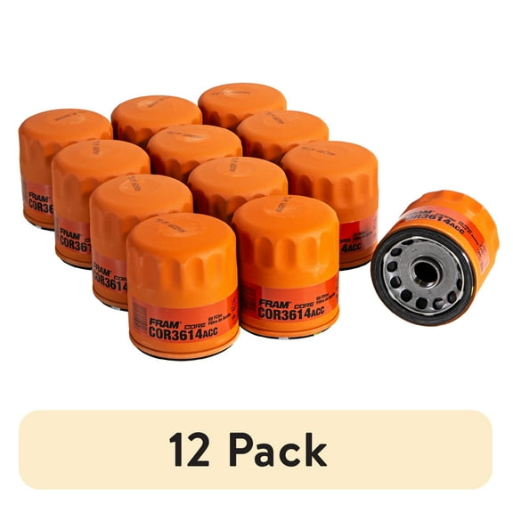 FRAM 12 pack Core Oil Filter, 3614, 10k Mile Protection, Fits Select Vehicles