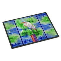 Carolines Treasures Egret Indoor or Outdoor Mat, 18" x 27", Multicolor