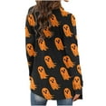 thumbnail image 5 of Wensltd Women's Halloween Cardigan Pumpkin Cat Print Long Sleeve Open Front Outwear Coat Tops, 5 of 6
