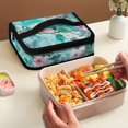 thumbnail image 4 of KUIFORTI Floral Print Lunch Box Reusable Women Laptop Tote Bag Ice Packs Women Lunch Bag Wallet Zipper Purse Easy Clean, 4 of 7