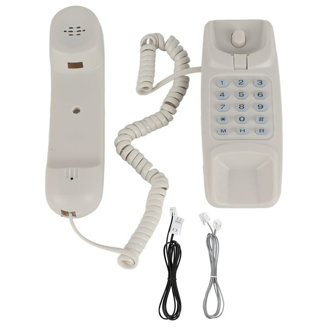 KX TS970 Teléfono colgante inglés con cable disponible para el Reino Unido (línea telefónica del Reino Unido con color aleatorio) Blanco