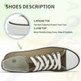thumbnail image 4 of AOMAIS Womens Canvas Fashion Sneakers Classic Low Top Fabric Shoes Casual Walking Canvas Flats Cute Lace Up Tennis Shoes for Lady(Brown US6), 4 of 8