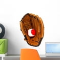 thumbnail image 1 of Ball and Glove Wall Mural Decal by Wallmonkeys Vinyl Peel and Stick Graphic (18 in H x 12 in W, 1 of 4