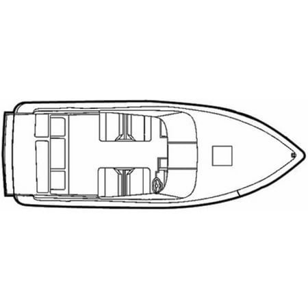 Carver Flex-Fit Poly-Flex Boat Cover for 19' to 22' V-Hull Low Profile Cuddy Cabin Boats I/O or