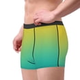 thumbnail image 2 of Pofeuu Teal To Yellow Gradient Print Men’s Boxer Briefs, Moisture-Wicking Underwear, Regular,Trunk-Medium, 2 of 5
