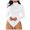 White, variant on Fesfesfes Jumpsuit for Women Solid Color Turtleneck Long-Sleeved Skinny Slim Jumpsuit
