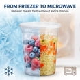 thumbnail image 4 of JoyServe Deli Food Storage Containers with Lids - (48 Sets) 24-32 Oz Quart Size & 24-16 Oz Pint Size Plastic Airtight Takeout Meal Prep Storage, BPA-Free, Dishwasher, Microwave Safe, 4 of 10