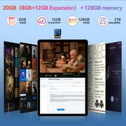 Android 16 Tablet, 11 inch Tablet, Gemini Al Android Tablets, 2 in 1 Tablet with Keyboard, 128gb ROM+20(8+12)gb RAM+ 2TB Expand, T615 Octa-Core Processor,1920 * 1200 FHD Display, 8000mAh