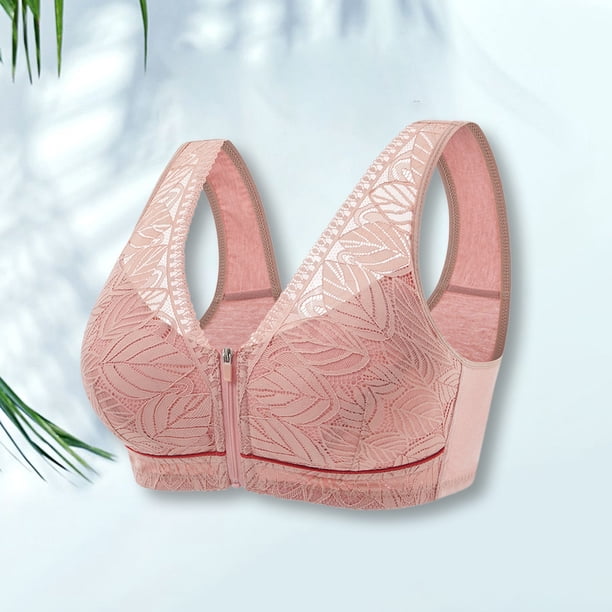 Conjunto de lencería Sujetador transpirable para mujer, sujetadores de encaje acolchados de soporte alto, ropa interior suave y cómoda para el día a día Kuymtek Rosa T 52 para Mujer