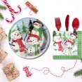 Snowman Christmas Paper Plates and Napkins Disposable Holiday
