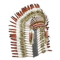 thumbnail image 4 of Tocados Indios Plumas Artificiales Disfraz Headdress Accesorio Tela Sombrero Inspirado Nativo Americano Función Fotografía Adultos Adecuado para Festival Fiesta Temática Escenario Regalos, 4 of 8