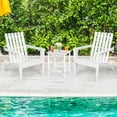 thumbnail image 4 of Costway 2PCS Patio Adirondack Chair Side Table Set Solid Wood Garden Deck White, 4 of 9