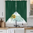 thumbnail image 4 of Pure Olive Green Kitchen Window Curtains, Swag Curtains Valance for Bedroom Living Room Bathroom, Simple Solid Color Rod Pocket Window Treatment Curtain Block Drapes 2 Panels 36"x63", 4 of 9