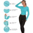 thumbnail image 5 of Women's Long Sleeve UPF 50+ UV Sun Protection Shirts Rash Guard Swim T-Shirt/Hoodie Quick Dry for Outdoor Hiking, 5 of 6