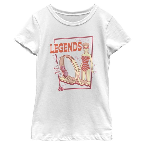Girls Mattel Hot Wheels and Barbie Legends T Shirt
