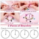 thumbnail image 5 of Kit de fabricación de pulseras Diy para niñas, 96 Uds., Kit de pulseras con abalorios, dijes colgantes, pulseras, collar, cadena brillar Hogar, 5 of 5