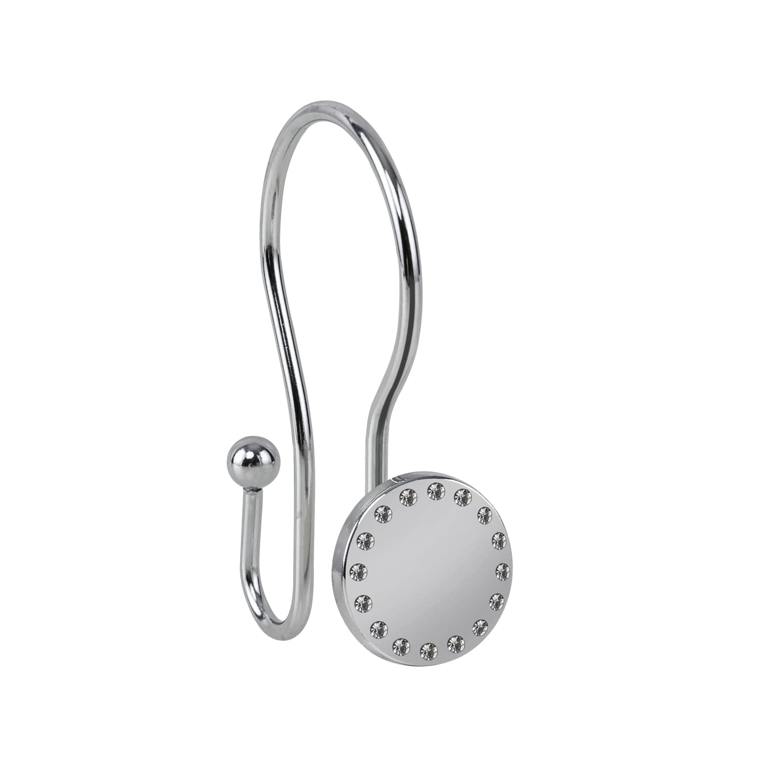 Utopia Alley Shower Rings, Double Shower Curtain Hooks for Bathroom, Rust Resistant Shower Curtain Hooks Rings, Set of 12, Chrome