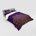 thumbnail image 3 of Ambesonne Mandala Bedding Set 3 Pcs, Ornate Swirl Motif, Twin XL, Purple Yellow, 3 of 3