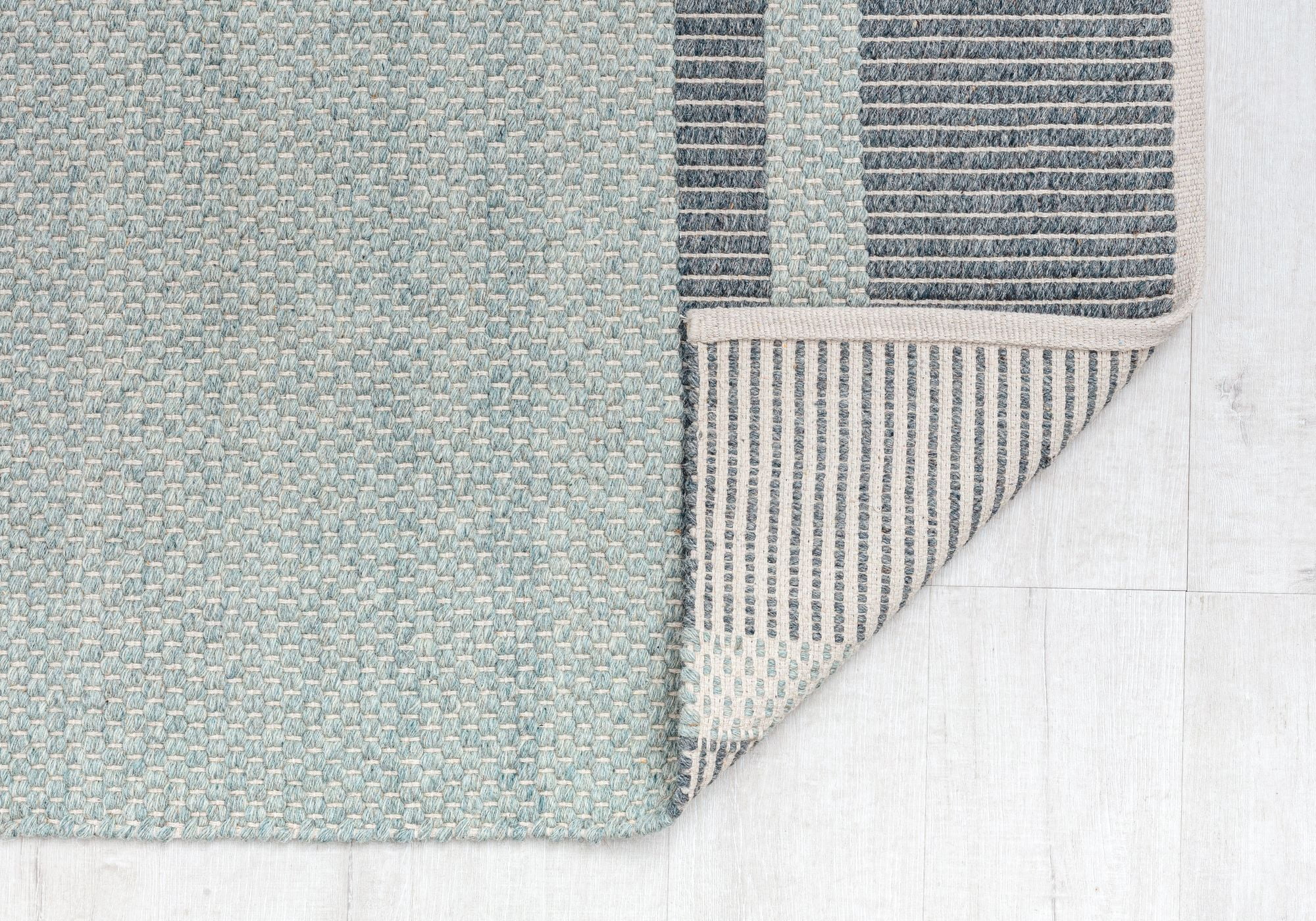 Rugs America Daphina DN10D Ravenna Border Farmhouse Blue Area Rug, 5’0”x7’0”