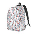 thumbnail image 1 of Disketp Lighthouse And Beacon print Canvas Backpack Lightweight Travel Daypack Student Rucksack Laptop Backpack-, 1 of 5