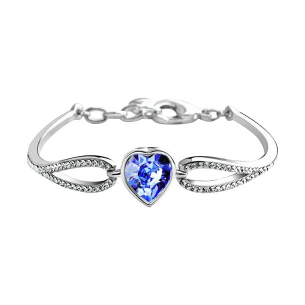 Corazón de melocotón pulsera de cobre blanco pulsera de platino Mujer Novia Joyería Hombres y Mujeres Pareja pulsera