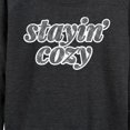 thumbnail image 3 of Instant Message - Stayin Cozy - Women's Lightweight French Terry Long Sleeve Shirt, 3 of 6
