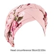 thumbnail image 4 of Minnieouse Pack de 3 estampados de moda turbante cómodo patrón europeo diademas estilo musulmán elasticidad accesorios para el cabello para Sombreros Rosado, 4 of 6
