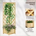 thumbnail image 4 of Outsunny Raised Garden Bed Wood Planter with Trellis, Natural, 4 of 10