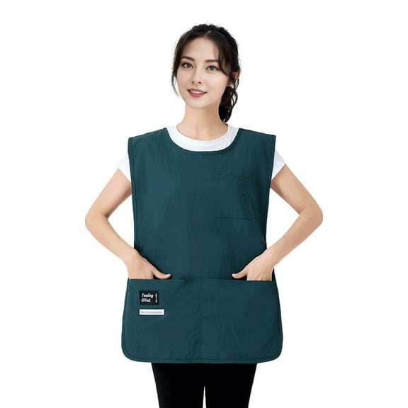 Shoreew Apron Vest with Pockets Stain-resistant Artist Apron Solid Color Vest Apron for Kitchen Painting Crafting Unisex Cobbler Apron for Various Occasions