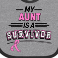 thumbnail image 4 of Inktastic My Aunt is a Survivor Breast Cancer Awareness Boys or Girls Baby Bib, 4 of 4