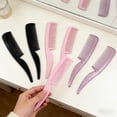 thumbnail image 2 of Mini Detangling Comb PS Material Portable for Eyelashes Eyebrows Fringe Gentle Grooming Daily Beauty Makeup Use, 2 of 6