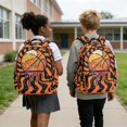 thumbnail image 4 of Kuiaobaty Basketball Print Backpack for Kids Boys Ice Cream Print School Bag with Side Pockets 17 Inch Backpack Bookbag for School, Orange, 4 of 7