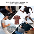 thumbnail image 6 of Bixox Men's Coffee Cups Printed Short Sleeve Skinny Athletic T-Shirt, 6 of 6