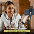 thumbnail image 3 of Vivitar Selfie Stick Tripod with Quad LED Lights & Wireless Remote, Black, 3 of 21