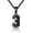 Black 3, variant on Men's Athlete Number Necklace, stainless steel chain, 00-99 number pendant, personalized sports jewelry, suitable for sports such as basketball, baseball, and rugby.
