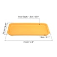 thumbnail image 2 of Uxcell 12x9" Fast Food Tray, Plastic Reusable Multi-Purpose Rectangle Serving Tray Yellow, 2 of 5