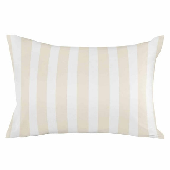 Modern Farmhouse Cream White Stripes Throw Pillow Cover, Pillowcase Protectors with Zipper, Breathable Decorative Lumbar Pillow Case Cover, Pillow Shams for Couch Sofa 12x20Inch