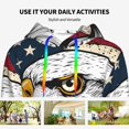 thumbnail image 4 of Daiia American Bald Eagle Pattern Women's Fashion Hoodies & Sweatshirts with Kangaroo Pocket Hooded Sweatshirt with Eye-catching Drawstrings-XX-Large, 4 of 7